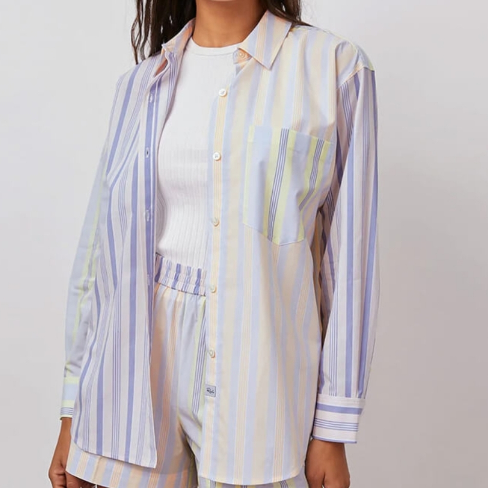 Rails Arlo Cirus Mixed Pastel Stripe Button Down Shirt